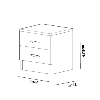 Noptiera, Decorotika, Sine, 40x41.8x33 cm, PAL, Alb imagine