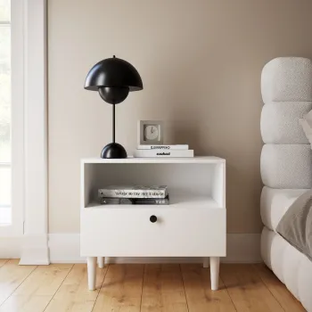 Noptiera ELTAP, Dullum, 60x40x55 cm, PAL/PVC, alb imagine