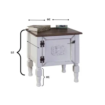 Noptiera, Ephelia, Ada Nightstand, 50x40x52 cm, MDF , Negru imagine