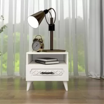 Noptiera, Glenevis, Ediz 101, 45x47x38 cm, Alb imagine