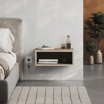 Noptiera, Hanah Home, Brik, 45x18x30 cm, Gresie / Oud imagine