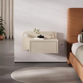 Noptiera, Hanah Home, Dotta, 52x28x30 cm, Crem imagine