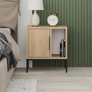 Noptiera, Hanah Home, Glynn, 45x50x35 cm, Maro imagine