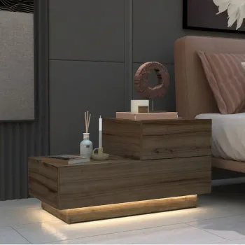 Noptiera, Hanah Home, Kayra, 70x35x38.3 cm, PAL, Nuc antic imagine