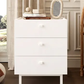 Noptiera, Hanah Home, Luke, 47.9x63.5x36.8 cm, PAL, Alb imagine
