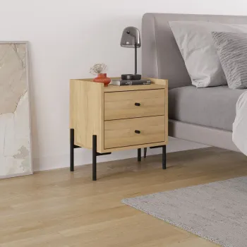 Noptiera, Hanah Home, Malta, 44.9x52x35 cm, Maro imagine