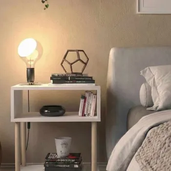 Noptiera, Hanah Home, Peka-0001, 45x60x30 cm, PAL, Alb imagine
