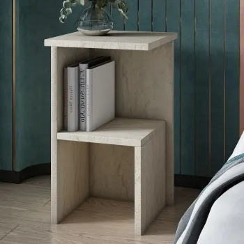 Noptiera, Hanah Home, Roisin, 29.6x50x29.6 cm, PAL, Travertin imagine