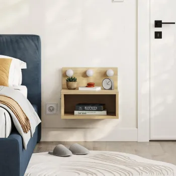 Noptiera, Hanah Home, Treo, 40x33.8x30 cm, Maro imagine