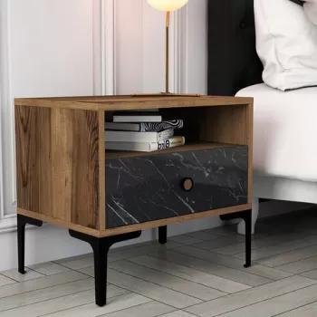 Noptiera, Hommy Craft, Lizbon 534, Nuc / Negru imagine