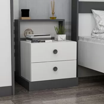 Noptiera, Inarch, Life, 62x62x42 cm, Antracit/Alb imagine