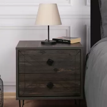 Noptiera, Kalune Design, Luna, 50x55x40 cm, Maro inchis imagine