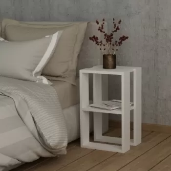 Noptiera Lonie, Homitis, 30x30x55 cm, alb imagine