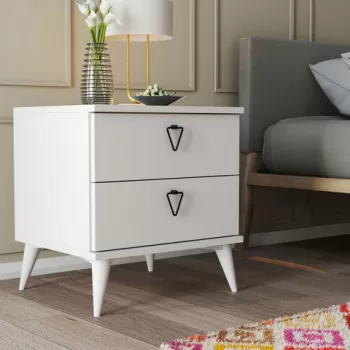 Noptiera, Mezza, Versa-Ce 3634, 52x55.1x45 cm, Alb imagine