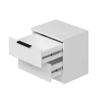 Noptiera, Minerva, Kale Plus, 50x47x40 cm, PAL, Alb imagine