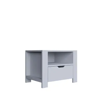 Noptiera, Miwood, Duru 1600-35, 60x45x42 cm, PAL, Alb mat imagine