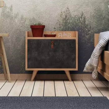 Noptiera, Mod Design, Juuna, 50x55x40 cm, Stejar / Gri inchis imagine