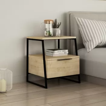 Noptiera Pal, Decortie, 45x40x50 cm, natural imagine