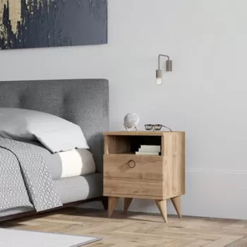 Noptiera, Puqa Design, Barlo, 40x50x40 cm, PAL, Nuc imagine