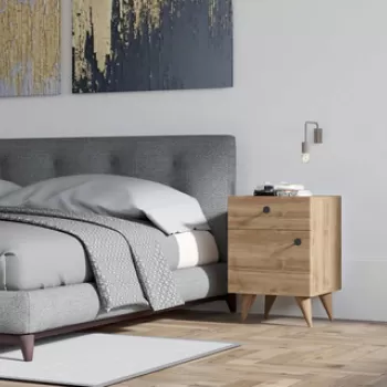 Noptiera, Puqa Design, Pila, 40x60x43.8 cm, PAL, Nuc imagine