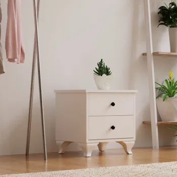 Noptiera, Rabi, Rb-070, 45x45x40 cm, Alb mat imagine