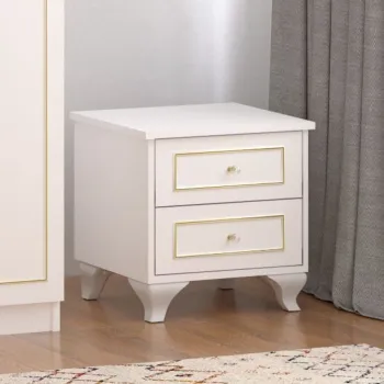 Noptiera, Rabi, Rb-090, 45x45x40 cm, Alb mat imagine