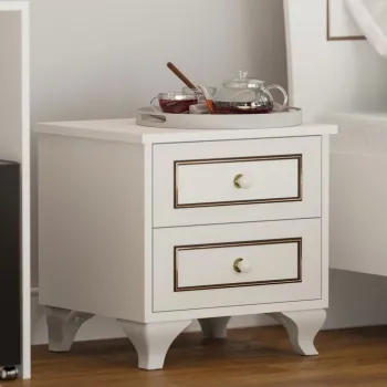 Noptiera, Rabi, Rb-103, 45x45x40 cm, Alb mat imagine