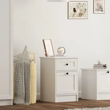 Noptiera, Rabi, Rb-168-03, 45x64x40 cm, Alb mat imagine