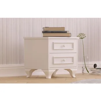Noptiera, Rabi, Rb-186-07, 45x45x40 cm, Alb mat imagine