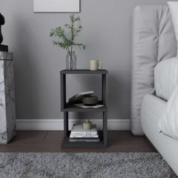 Noptiera, Retricy, Carter, 29.6x29.6x49.4 cm, PAL, Antracit imagine