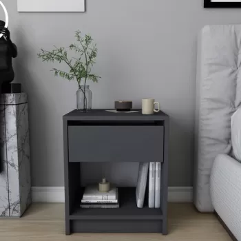 Noptiera, Retricy, Sheridan, 44.6x35.9x52.8 cm, PAL, Antracit imagine