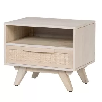 Noptiera Sahana, Bizzotto, 55 x 35 x 45 cm, lemn de mango/ratan imagine