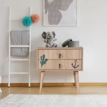 Noptiera, Vella, City - Marin, 60 x 61 x 40 cm, pal melaminat, multicolor imagine