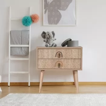 Noptiera, Vella, City - Rainbow, 60 x 61 x 40 cm, pal melaminat, multicolor imagine