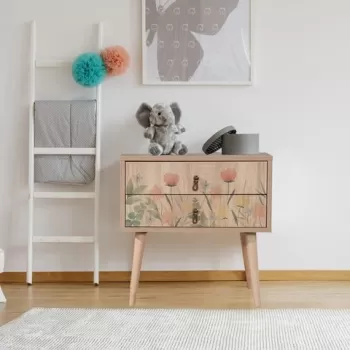 Noptiera, Vella, City - Tulip, 60 x 61 x 40 cm, pal melaminat, multicolor imagine