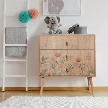 Noptiera, Vella, City Tulip, 80 x 89 x 40 cm, pal melaminat, multicolor imagine