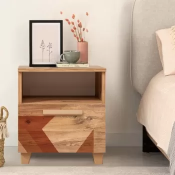 Noptiera, Vella, Leva Alfa Flow, 45 x 52 x 40 cm, pal melaminat, multicolor imagine