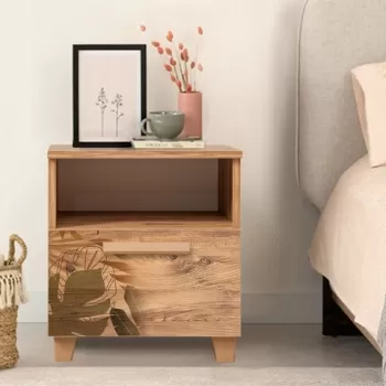 Noptiera, Vella, Leva Alfa Forest, 45 x 52 x 40 cm, pal melaminat, multicolor imagine