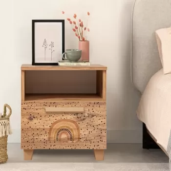 Noptiera, Vella, Leva Alfa Rainbow, 45 x 52 x 40 cm, pal melaminat, multicolor imagine