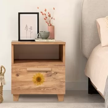 Noptiera, Vella, Leva Alfa Seed, 45 x 52 x 40 cm, pal melaminat, multicolor imagine