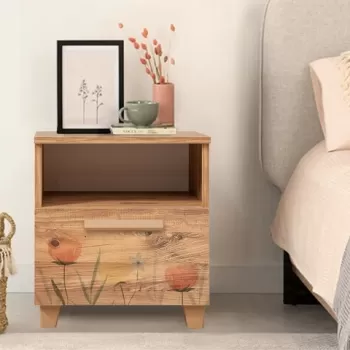 Noptiera, Vella, Leva Alfa Tulip, 45 x 52 x 40 cm, pal melaminat, multicolor imagine