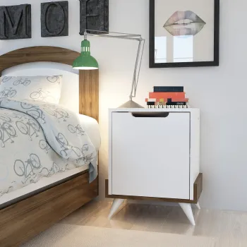 Noptiera, Zena Home, Monzana, PAL, Alb/Maro imagine