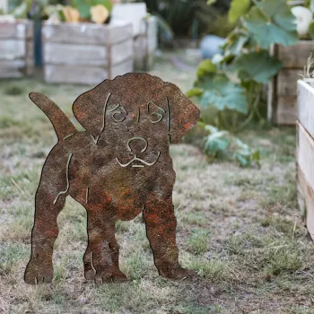 Obiect decorativ de gradina, Amicable 02, 40x33 cm, Maro antichizat imagine