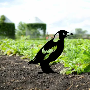 Obiect decorativ de gradina, Bird 03, 37x23 cm, Negru imagine