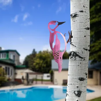 Obiect decorativ de gradina, Bird on the branch 21, 30x18 cm, Multicolor imagine