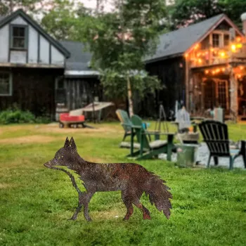 Obiect decorativ de gradina, Fox -A 01, 48x50 cm, Multicolor imagine