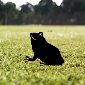 Obiect decorativ de gradina, Frog 01, 34x22 cm, Negru imagine