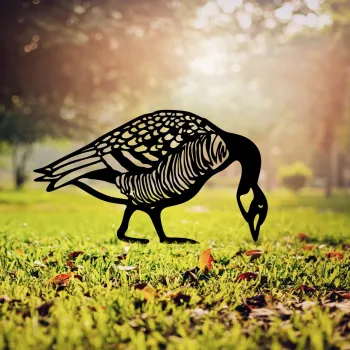 Obiect decorativ de gradina, Goose 02, 44x50 cm, Negru imagine