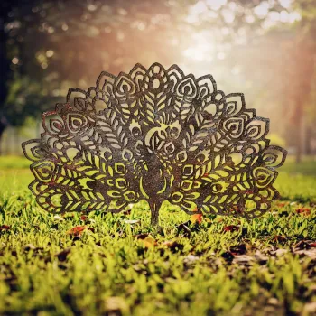 Obiect decorativ de gradina, Peacock -A 01, 53x61 cm, Multicolor imagine