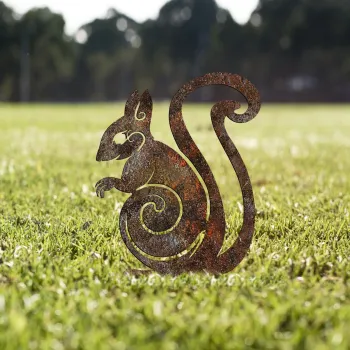 Obiect decorativ de gradina, Squirrel -A 01, 44x23 cm, Multicolor imagine